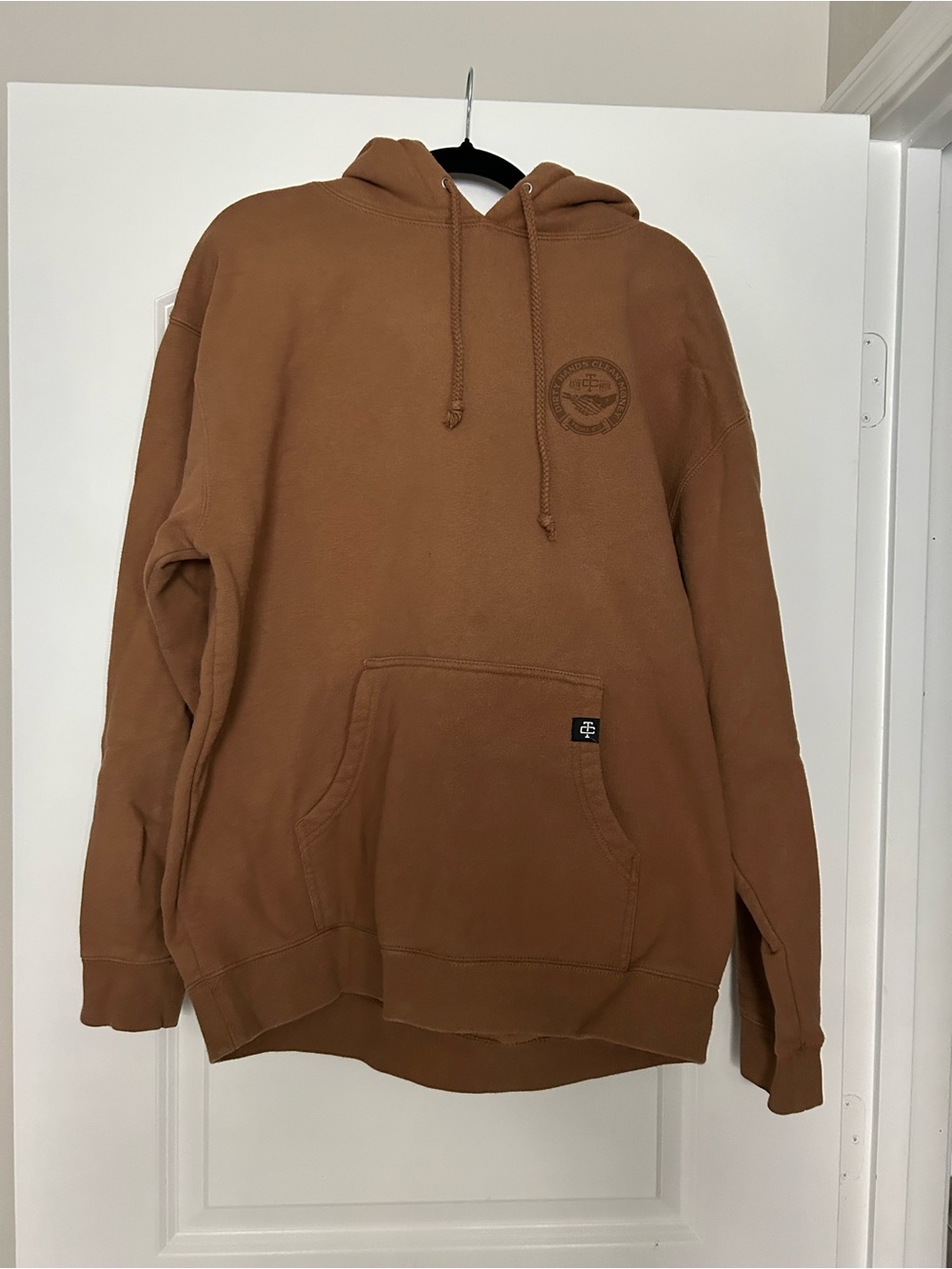 Clean hands dirty money troll co - Brown Pullover Hoodie with Front Pocket